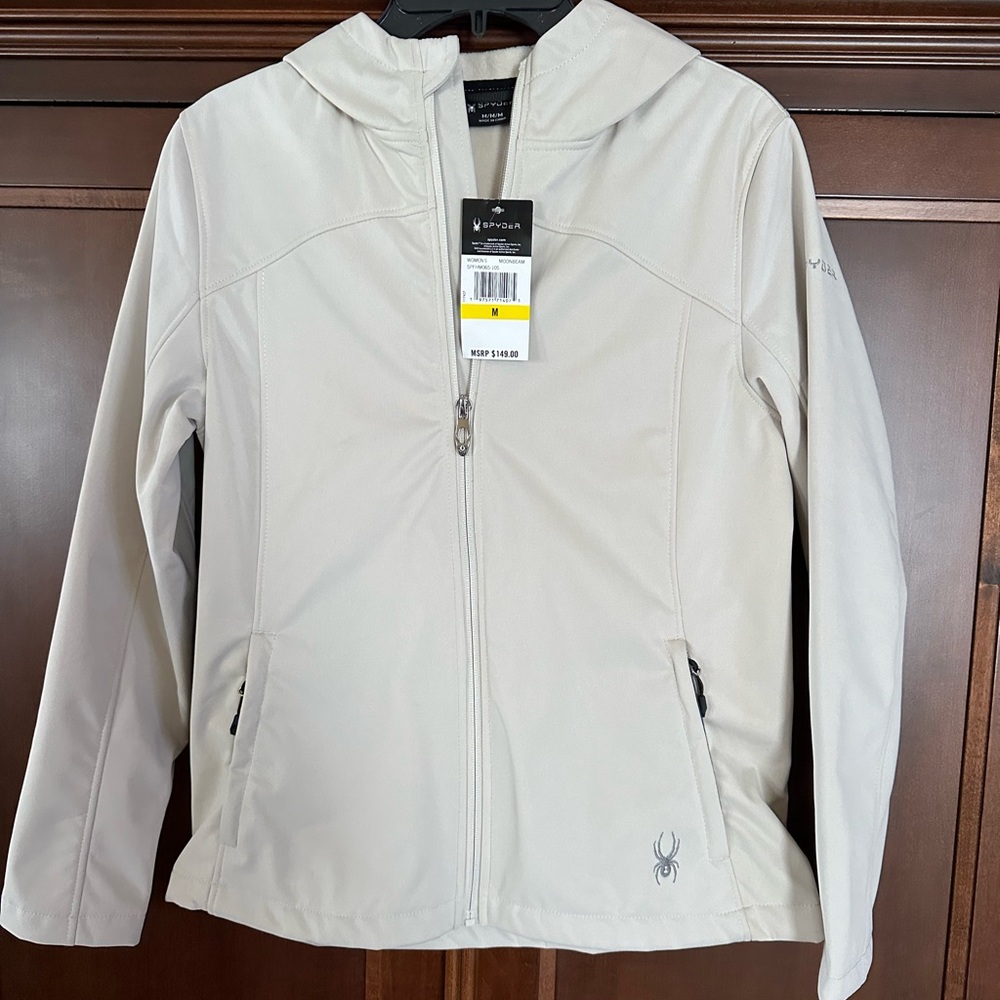 NWT Spyder Fleece lined hooded jacket size Small